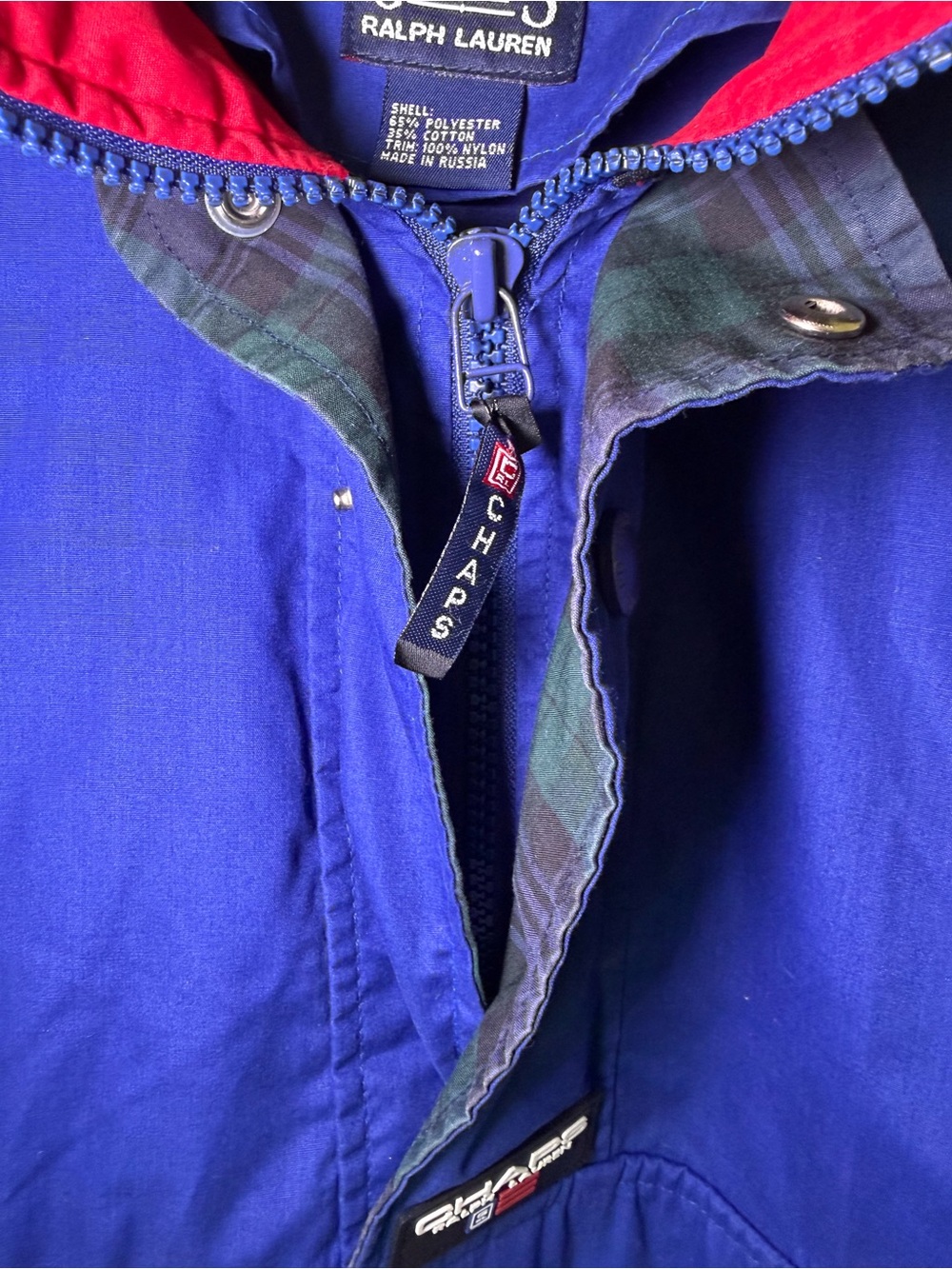 Vintage Chaps M Ralph Lauren Pullover Windbreaker Jacket Coat Gorpcore - Picture 15 of 17
